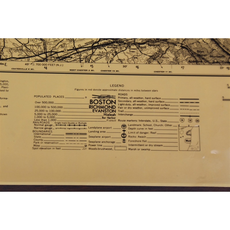 USGS 1:250000-scale Quadrangle TOPO Map for Newark, NJ / PA / NY 1944 Rev. 1969