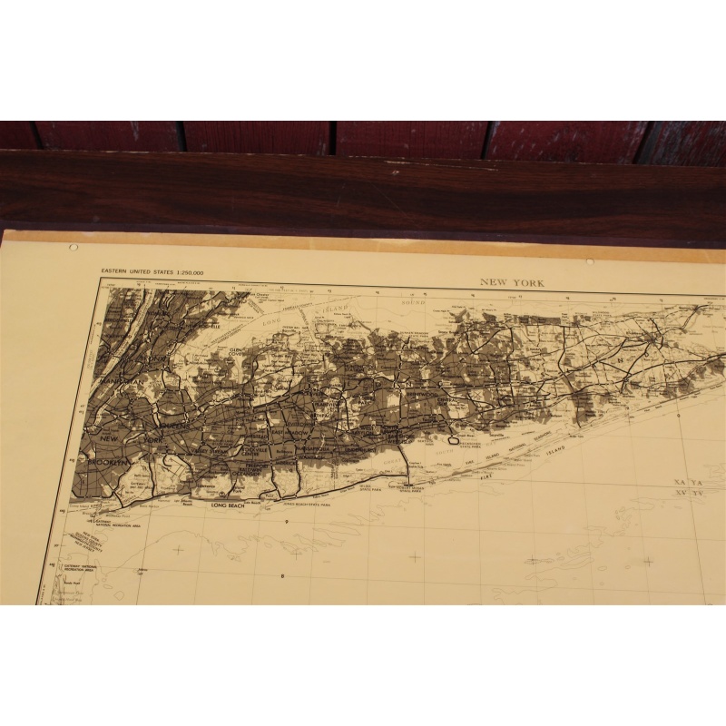 USGS 1:250000 Quadrangle TOPO Map for New York, NY / NJ / Conn. 1960 Rev. 1979