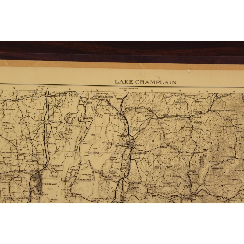 USGS 1:250000 Quadrangle TOPO Map Lake Champlain, NY / VT / NH - 1962 Rev. 1972