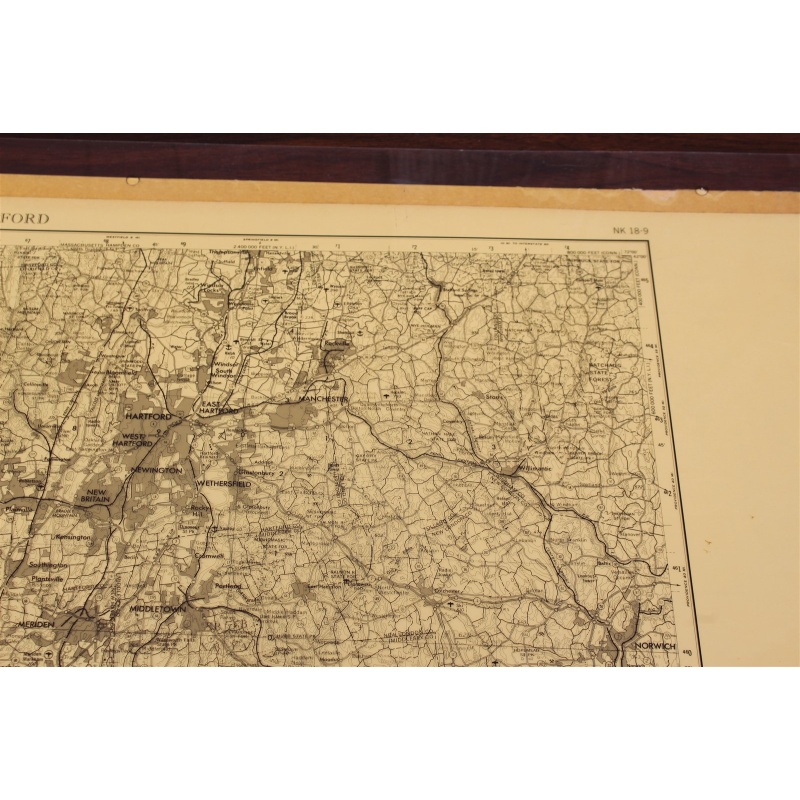 USGS 1:250000 Quadrangle TOPO Map Hartford, Conn. / NY / NJ / Mass 1962 Rev 1975