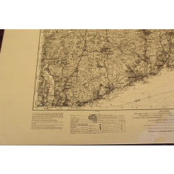 USGS 1:250000 Quadrangle TOPO Map Hartford, Conn. / NY / NJ / Mass 1962 Rev 1975