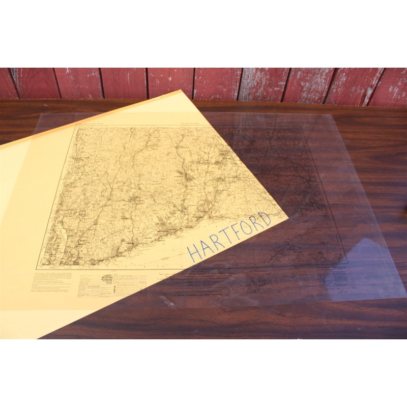 USGS 1:250000 Quadrangle TOPO Map Hartford, Conn. / NY / NJ / Mass 1962 Rev 1975