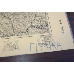 2 USGS 1:250000-scale Quadrangle TOPO Maps for Elmira, NY / PA - 1962 Rev. 1978