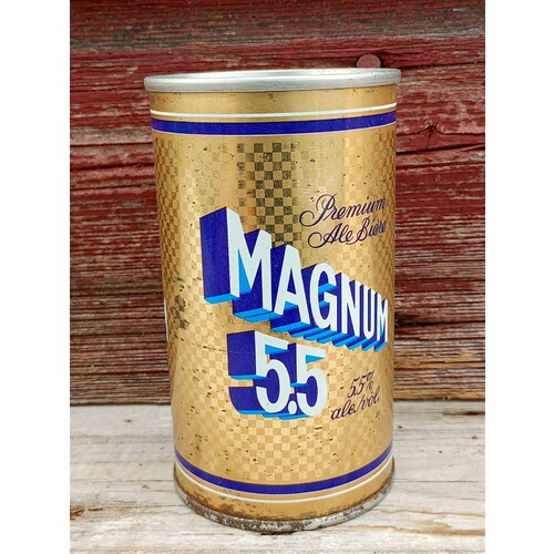 Vintage Magnum 5.5 Beer Can Push Top Variant Wide Seam French / English 341ml