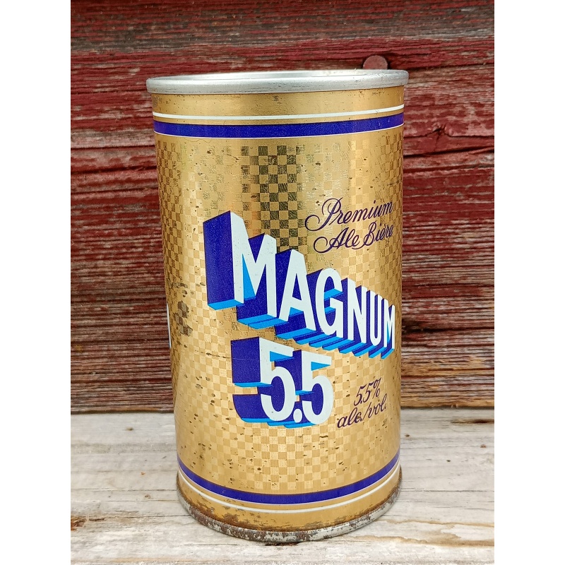 Vintage Magnum 5.5 Beer Can Push Top Variant Wide Seam French / English 341ml