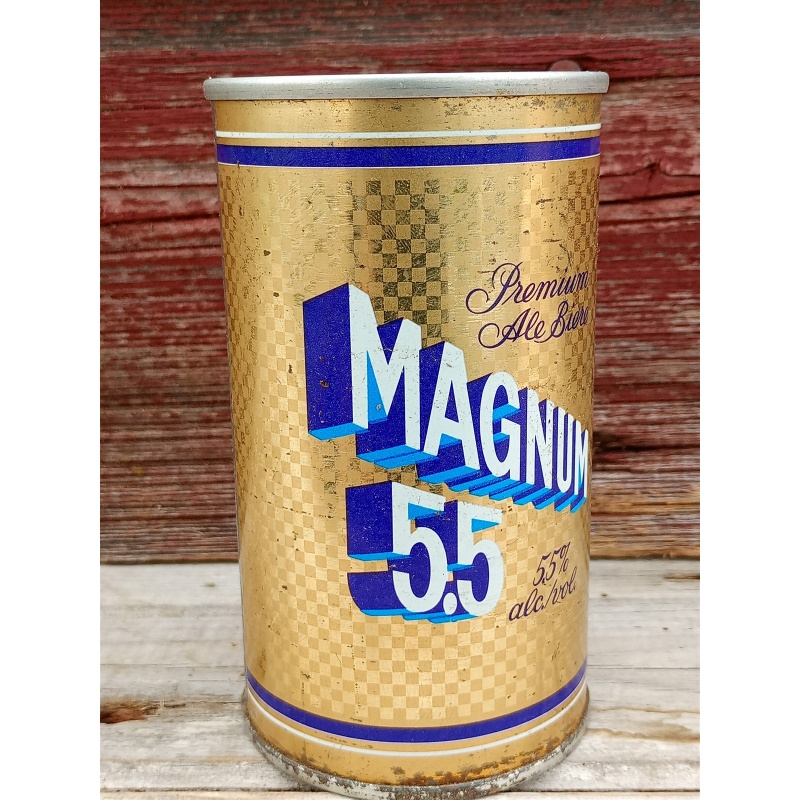 Vintage Magnum 5.5 Beer Can Push Top Variant Wide Seam French / English 341ml