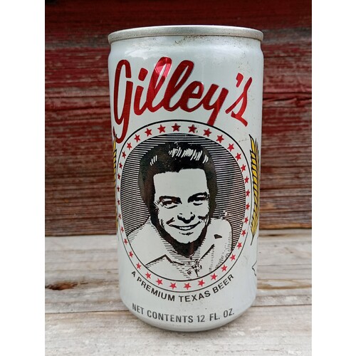 MICKEY GILLEY PULL TAB BEER CAN SPOETZL BREWERY TEXAS URBAN COWBOY