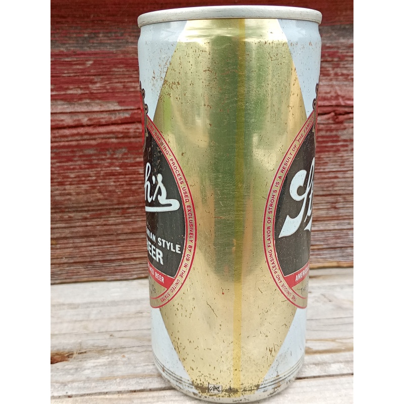 Strohs Bohemian style Beer 12 Oz EMPTY steel straight Tab Top Beer Can