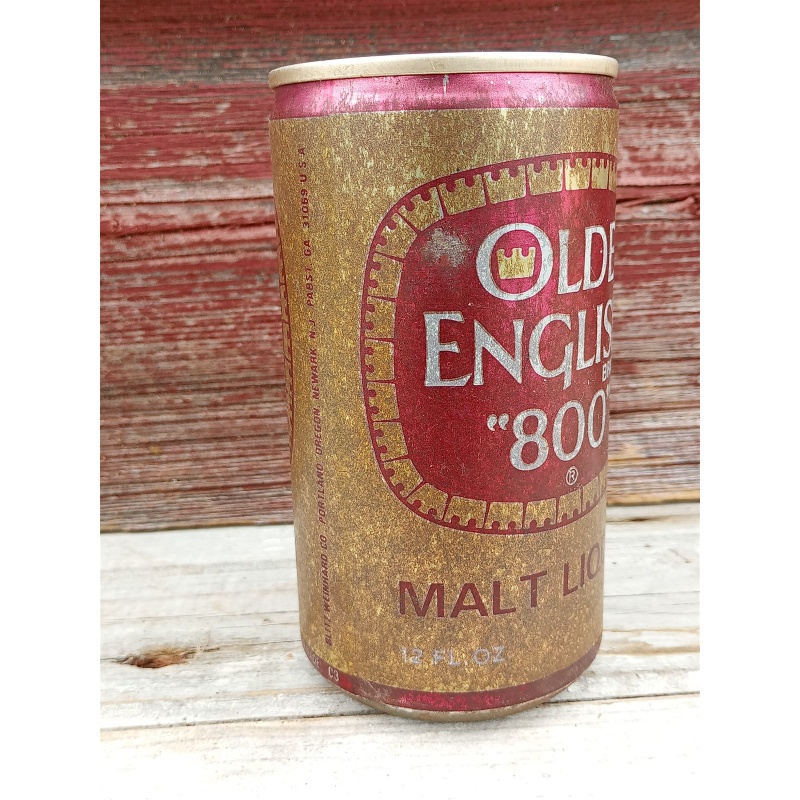Old Vintage"OLD ENGLISH 800"Malt Liquor ALUMINUM Empty Beer Can Newark,NJ,Co USA