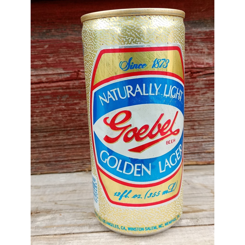 Goebel Naturally Light Golden Lager Beer Can 12 Oz Detroit Michigan Vintage VTG