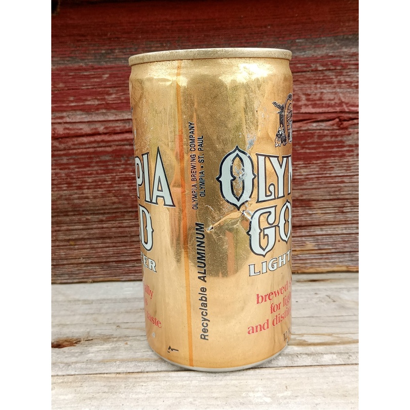 Olympia Gold Light Beer Man Cave Gold Premium Pull Tab Beer CanOlympia