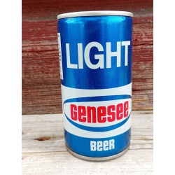 GENESEE LIGHT BEER - Vintage 12oz Steel Pull Tab Beer Can Red White & Blue