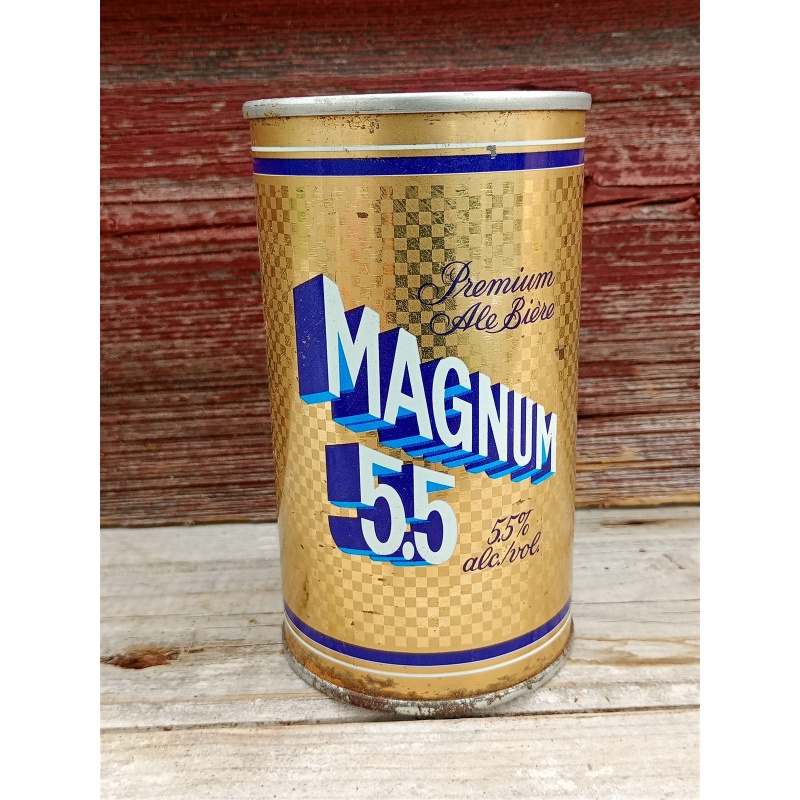 Vintage Magnum 5.5 Beer Can Push Top Variant Wide Seam French / English 341ml