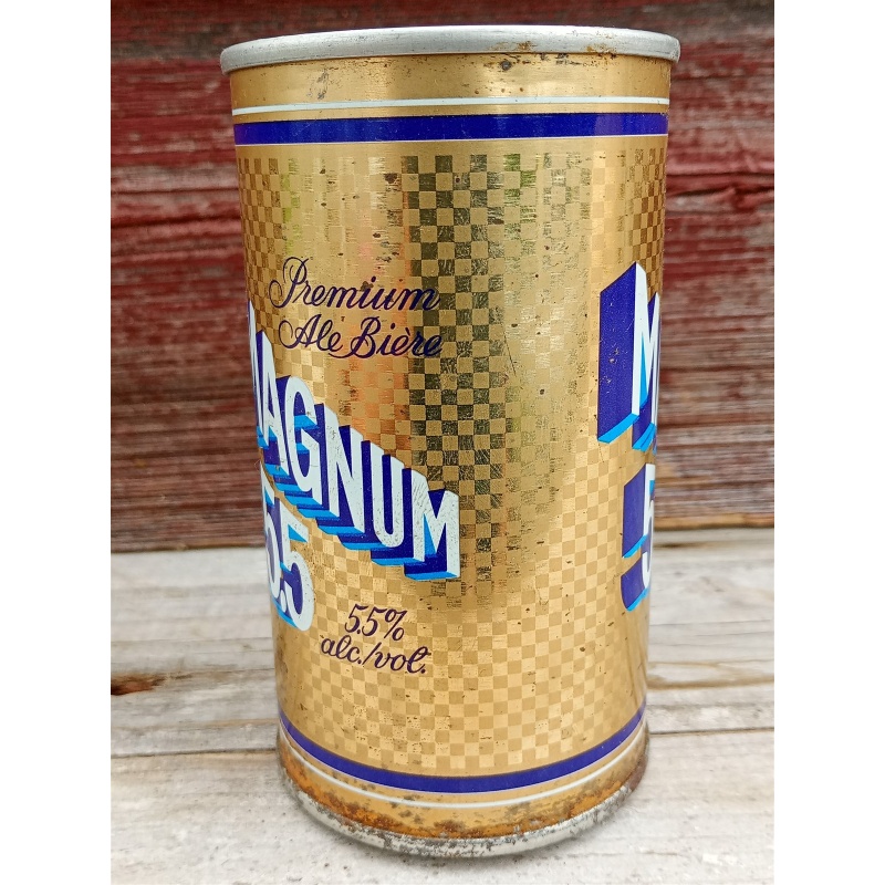 Vintage Magnum 5.5 Beer Can Push Top Variant Wide Seam French / English 341ml