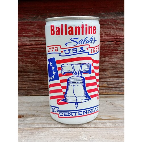 BALLANTINE BI-CENTENNIAL 1776 * 1976 ALUMINUM PULL TAB BEER CAN FALSTAFF