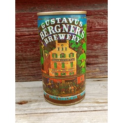 VINTAGE GUSTAVUS BERGNERS BREWERY BEER CAN Empty Steel Flat Top