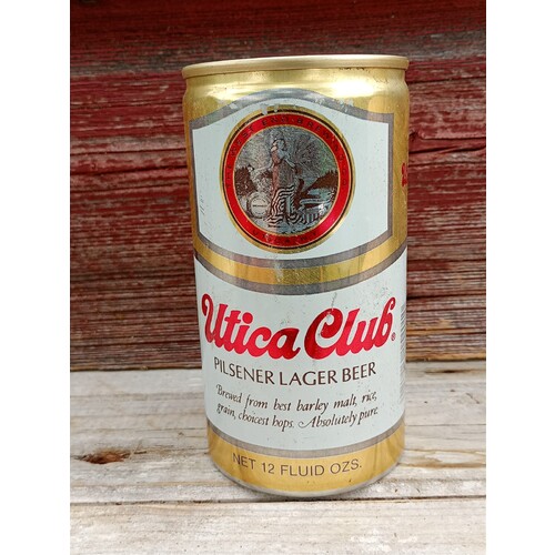 Utica Club Pilsener Lager Beer Utica NY 12 oz Aluminum Pull tab beer can