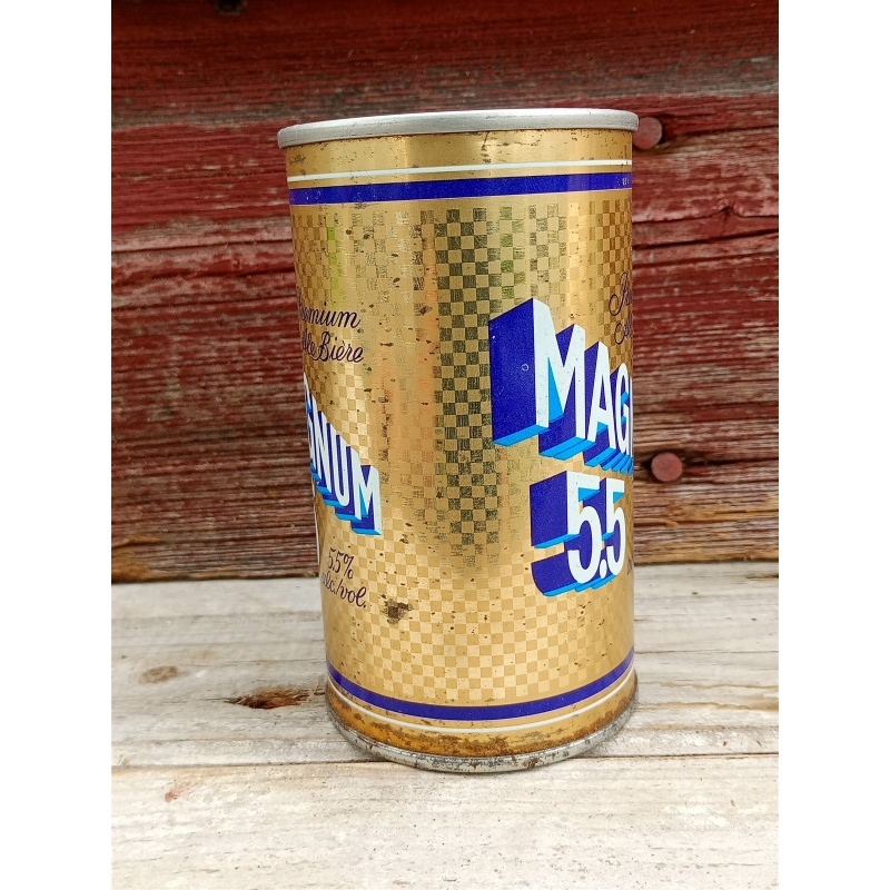 Vintage Magnum 5.5 Beer Can Push Top Variant Wide Seam French / English 341ml