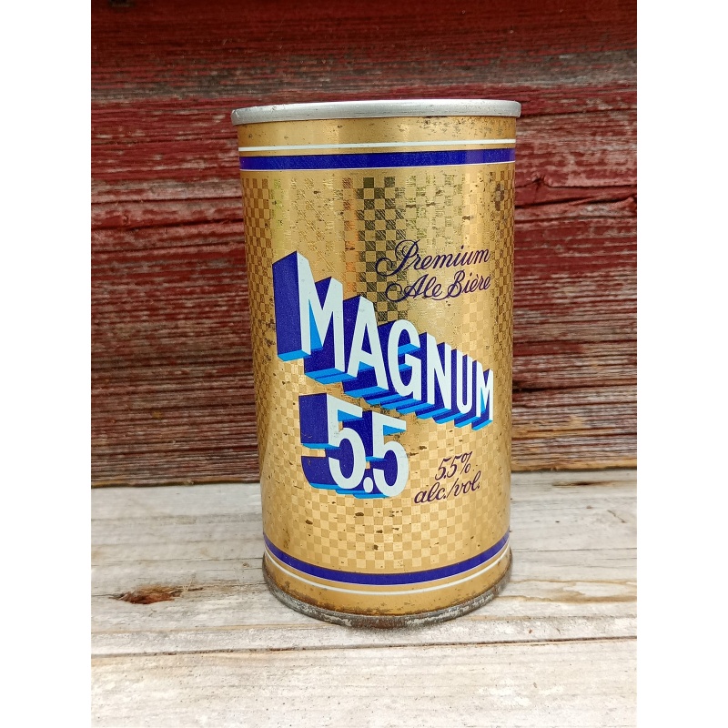 Vintage Magnum 5.5 Beer Can Push Top Variant Wide Seam French / English 341ml
