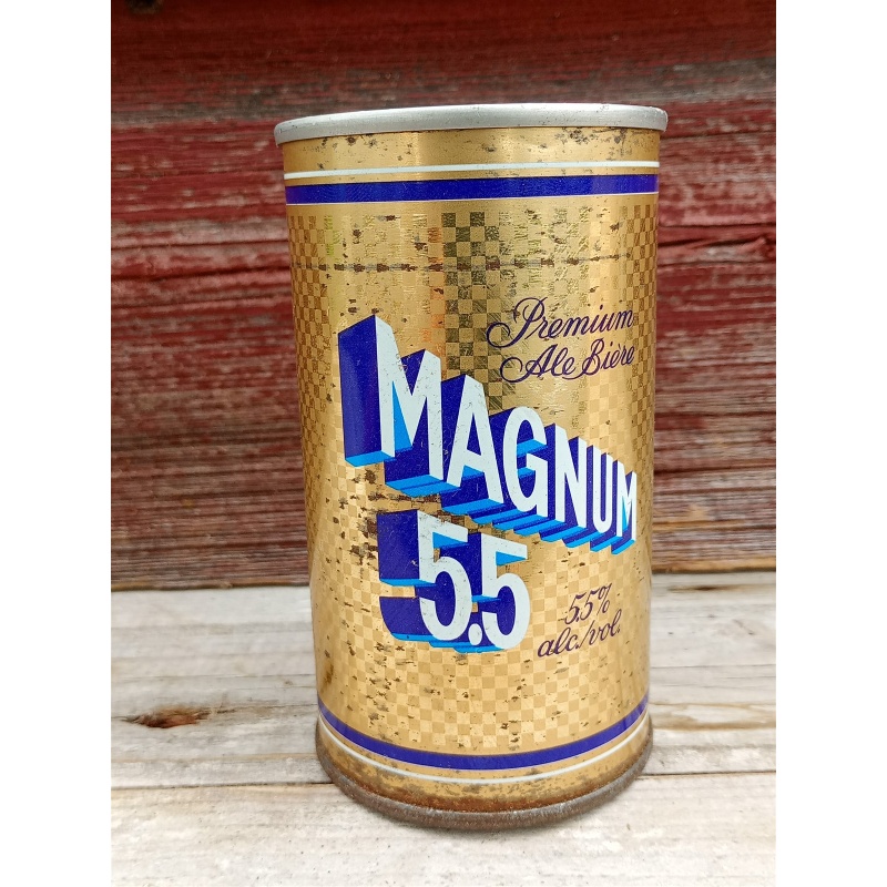 Vintage Magnum 5.5 Beer Can Push Top Variant Wide Seam French / English 341ml