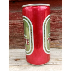 TECATE CERVEZA STRAIGHT STEEL PULL TAB EMPTY BEER CAN MEXICO