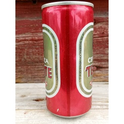TECATE CERVEZA STRAIGHT STEEL PULL TAB EMPTY BEER CAN MEXICO