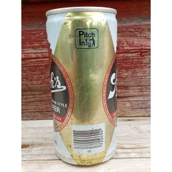 Strohs Bohemian style Beer 12 Oz EMPTY steel straight Tab Top Beer Can