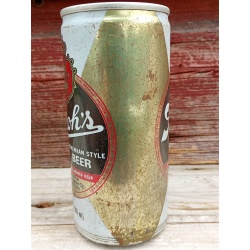 Strohs Bohemian style Beer 12 Oz EMPTY steel straight Tab Top Beer Can