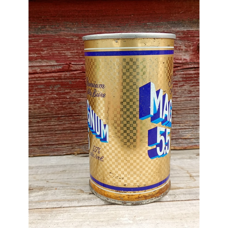 Vintage Magnum 5.5 Beer Can Push Top Variant Wide Seam French / English 341ml
