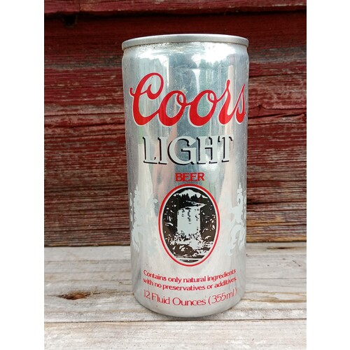 COORS LIGHT 12 OZ TALL ALUMINUM BEER CAN ADOLPH COORS CO GOLDEN CO
