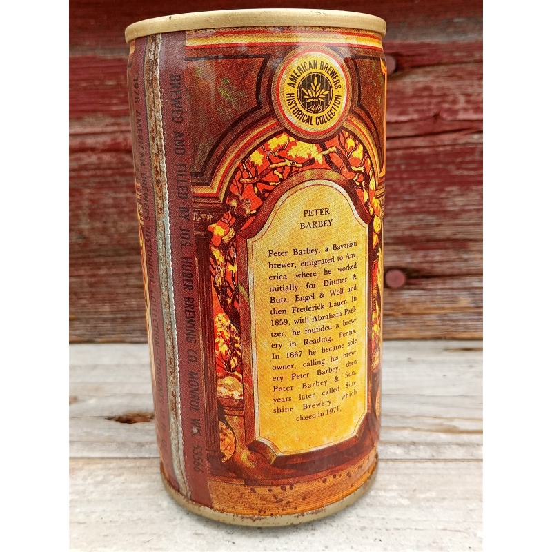 PETER BARBEY 12 OZ ROUND EDGE STEEL PUNCH TOP BEER CAN AMERICAN BREWERS #4