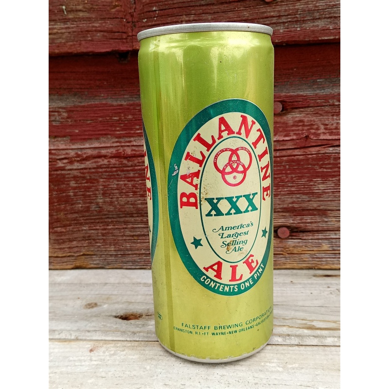 VTG Beer Can Ballantine Ale XXX Falstaff Brew Steel Pull Tab Mancave Breweriana