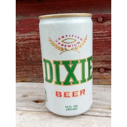 DIXIE 100% PURE STRAIGHT STEEL PULL TAB EMPTY BEER CAN