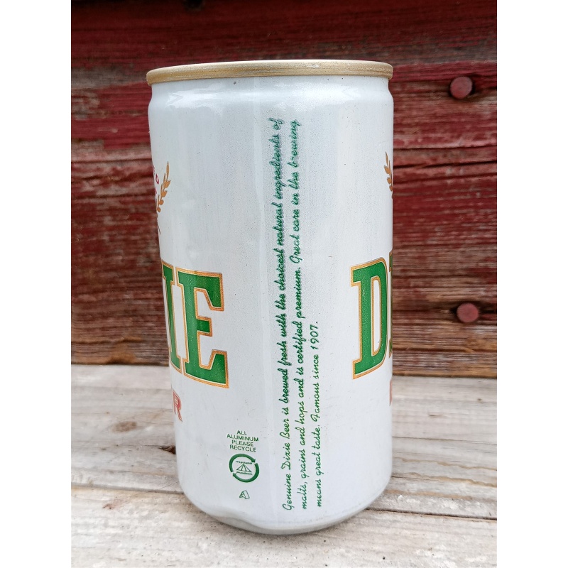 DIXIE 100% PURE STRAIGHT STEEL PULL TAB EMPTY BEER CAN