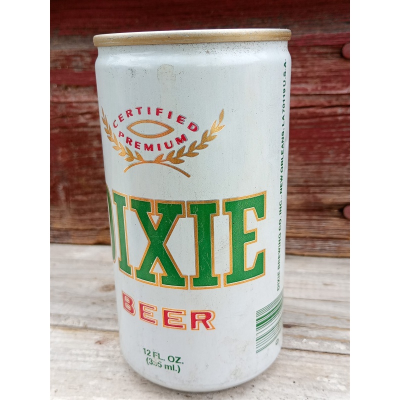 DIXIE 100% PURE STRAIGHT STEEL PULL TAB EMPTY BEER CAN