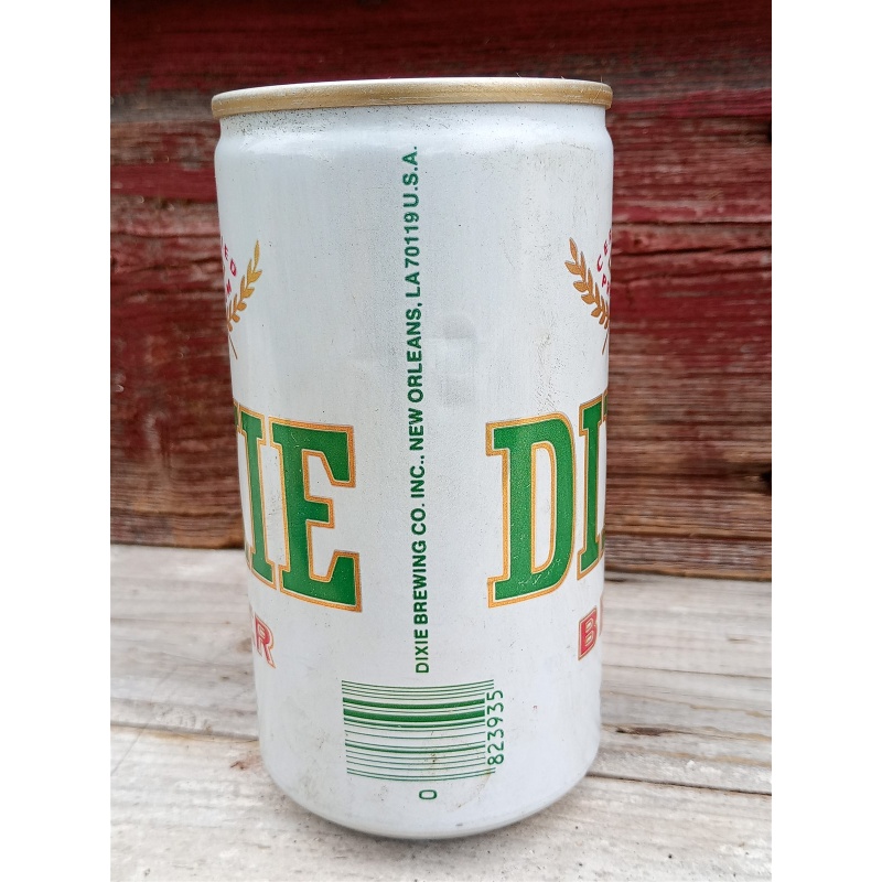 DIXIE 100% PURE STRAIGHT STEEL PULL TAB EMPTY BEER CAN