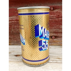Vintage Magnum 5.5 Beer Can Push Top Variant Wide Seam French / English 341ml
