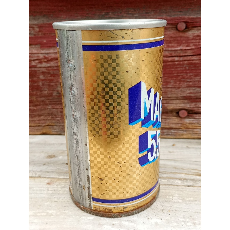 Vintage Magnum 5.5 Beer Can Push Top Variant Wide Seam French / English 341ml