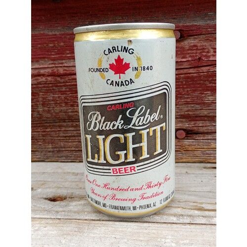 Carling Black Label Light 12 oz. Aluminum Beer Can