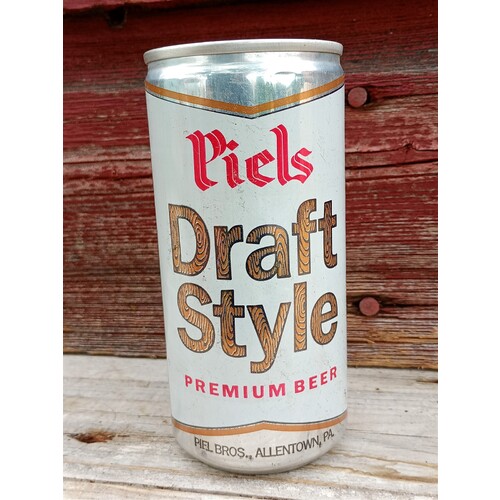 1970s Piels Draft Premium Beer Can, Piel Bros Allentown PA. 12 oz Steel Pull Tab