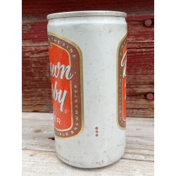 Brown Derby Lager Beer, Straight Steel Tab, Pearl Brewing (empty)