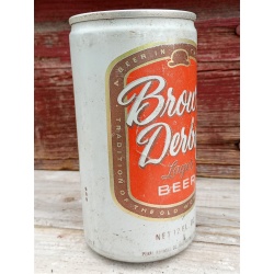 Brown Derby Lager Beer, Straight Steel Tab, Pearl Brewing (empty)