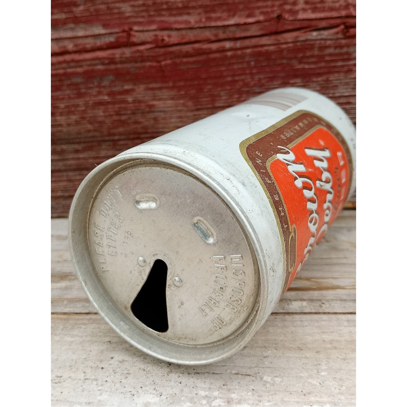 Brown Derby Lager Beer, Straight Steel Tab, Pearl Brewing (empty)