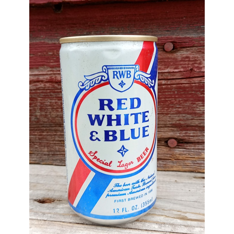Red White & Blue Special Lager Beer Premium Pull Tab Beer Can
