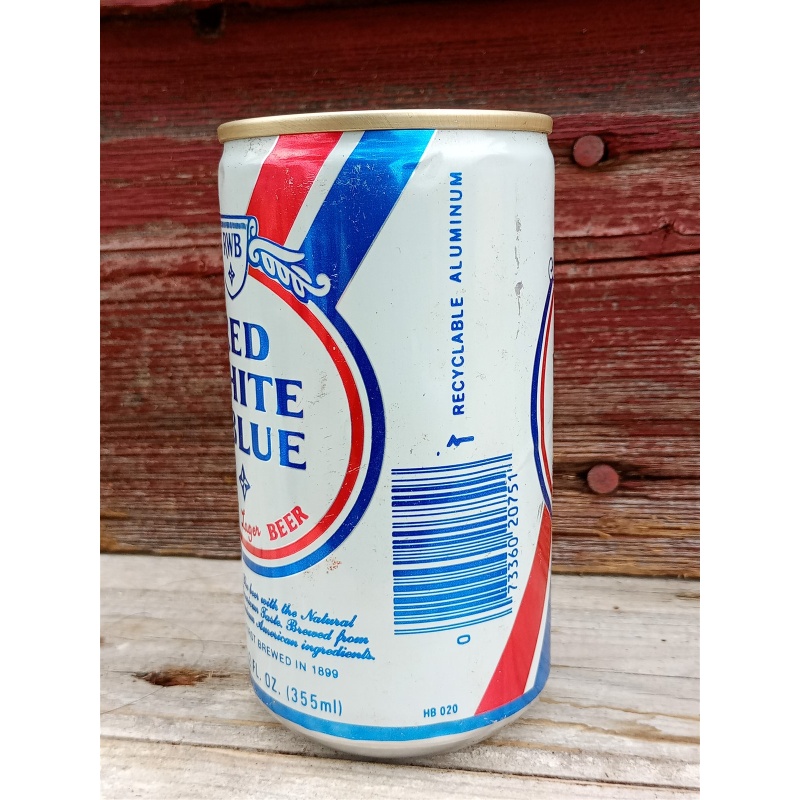 Red White & Blue Special Lager Beer Premium Pull Tab Beer Can