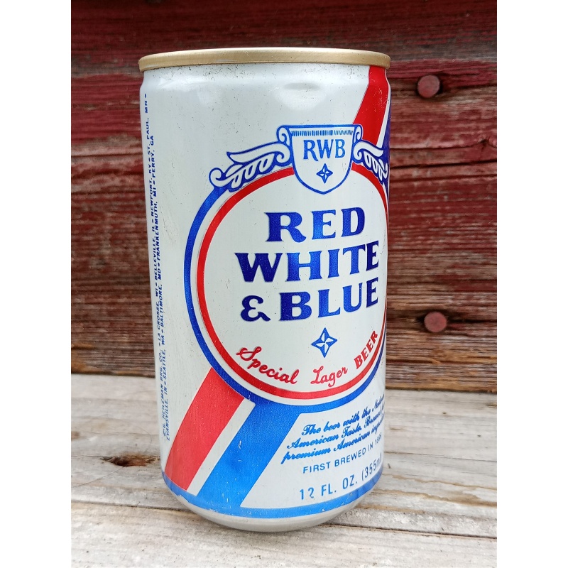 Red White & Blue Special Lager Beer Premium Pull Tab Beer Can