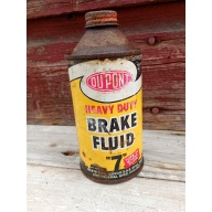 Vintage Dupont Heavy Duty Brake Fluid No. 7 Cone Top Metal Can Advertising