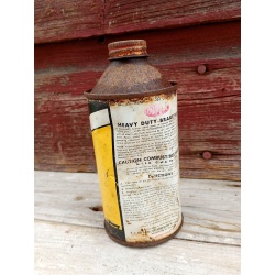 Vintage Dupont Heavy Duty Brake Fluid No. 7 Cone Top Metal Can Advertising