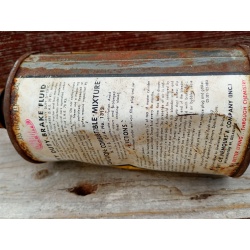 Vintage Dupont Heavy Duty Brake Fluid No. 7 Cone Top Metal Can Advertising