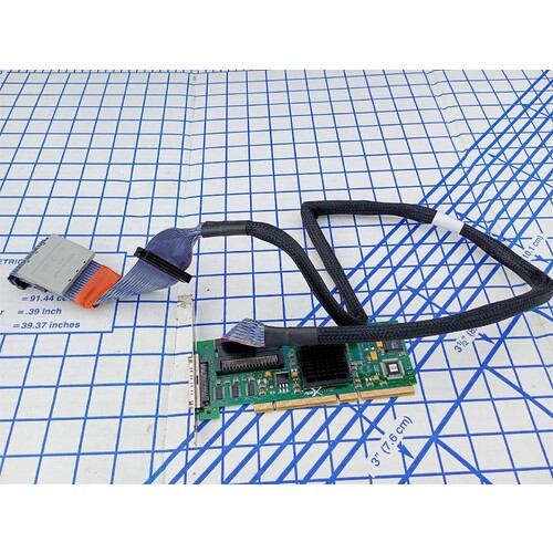 HP Single-Channel PCI-X Host Adapter Card 403051-001 w/ SCSI Cable 148785-014